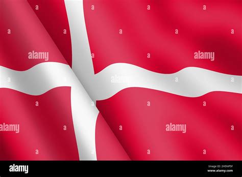 Denmark Waving Flag D Illustration Wind Ripple Stock Photo Alamy