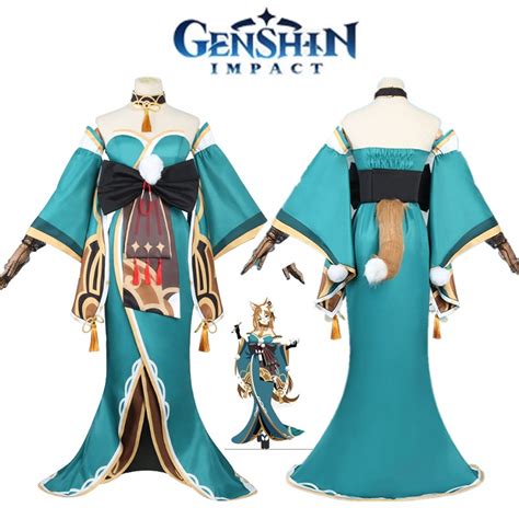 Game Genshin Impact Miss Hina Cosplay Costume Miss Hina Cosplay Costume