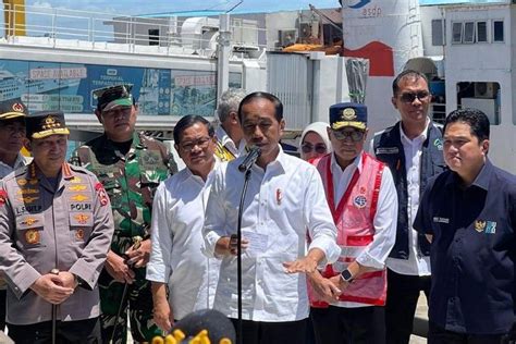 Blusukan Bareng Jokowi Di Cilegon Erick Pastikan Stabilitas