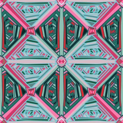 Premium Vector Handmade Geometric Ethnic Mosaic Seamless Pattern