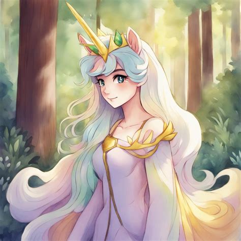 Princess Celestia In A Forest Humanized By Lukhanus On Deviantart