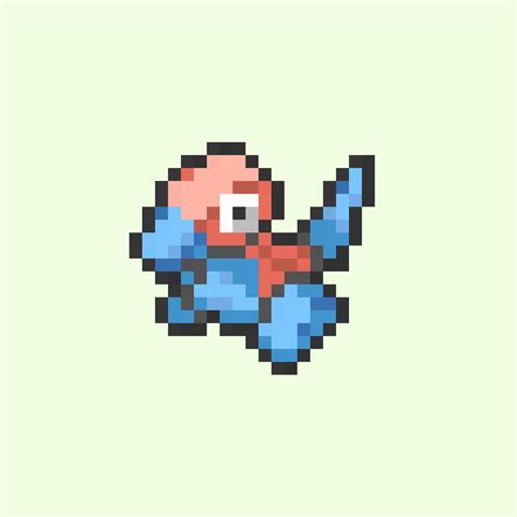 Porygon Embroidered Pokemon Pixel Sprite Cloth Pin - Etsy