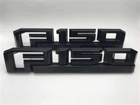 2015 2020 Ford F150 Fx4 Fender Emblems Set Black And Red 2x For Sale Online Ebay