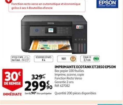 Promo Imprimante Ecotank Et Epson Chez Auchan