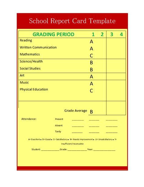 School Report Template Within Result Card Template - Professional Template