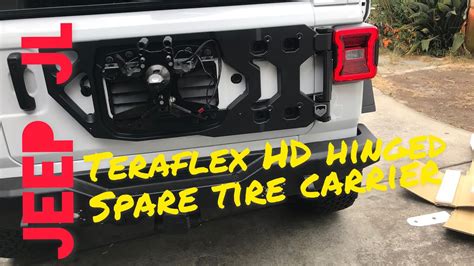 Teraflex Install Jl Alpha Hd Hinged Spare Tire Carrier Youtube