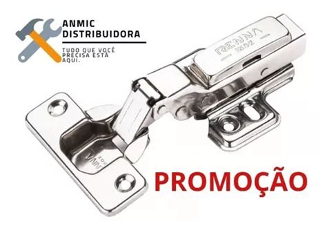 Dobradiça Inox Click C amortecedor Curva C 24 Un Parcelamento sem juros