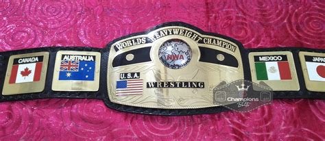 Domed Globe Nwa World Heavyweight Wrestling Championship Belt Adult Size Art And Collectibles