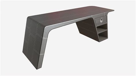 Metal Desk with Drawer 02 3D model | CGTrader