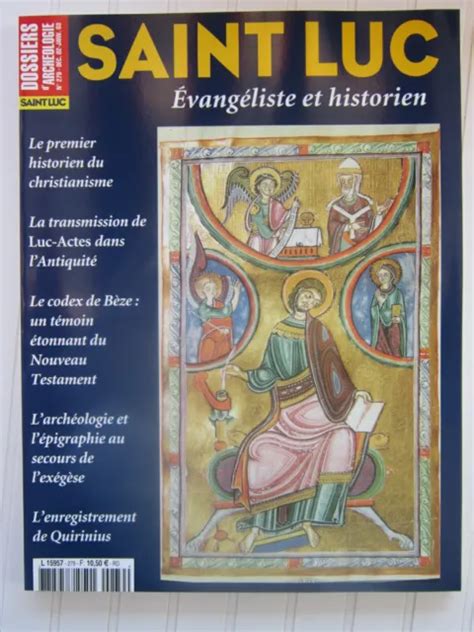 DOSSIERS D ARCHEOLOGIE n279 Saint Luc évangéliste et historien EUR