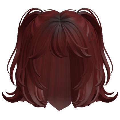 Cute Half Up Half Down Pigtails Dark Red Roblox Item Rolimon S