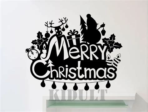 Christmas Wall Stickers Santa Christmas T Deer Vinyl Sticker Holiday Home Interior Mural Wall