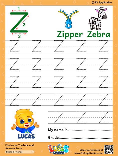 Capital Letter Z Tracing Worksheet Trace Uppercase Letter Z