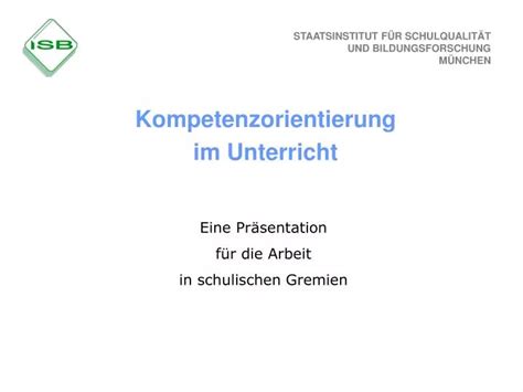 Ppt Kompetenzorientierung Im Unterricht Powerpoint Presentation Free