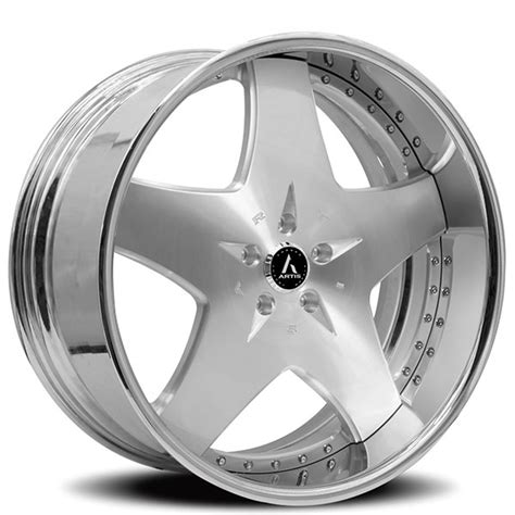 20 Staggered Artis Forged Wheels Cashville Brushed Silver Face With