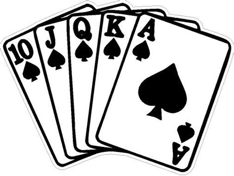 ROYAL FLUSH POKER HANDS STICKER - Pro Sport Stickers