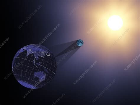 Total solar eclipse geometry, illustration - Stock Image - C040/2947 ...