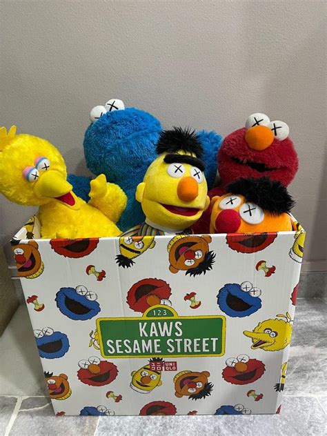 Uniqlo Kaws Sesame Street Plush Toys Collection Box Shopee Malaysia