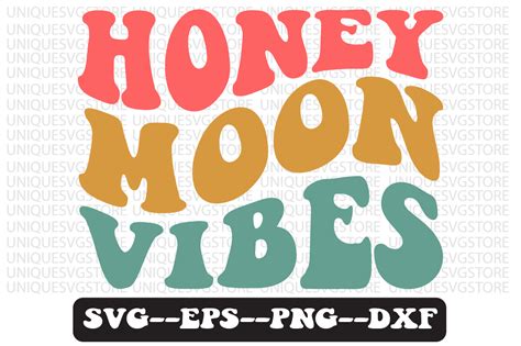 Honeymoon Vibes Quote Retro Svg Design Graphic By Uniquesvgstore