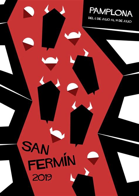 Diseño Cartel San Fermín 2019 Estilo Escuela De Nueva York Domestika