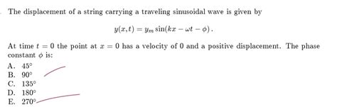 Answered The Displacement Of A String Carrying A… Bartleby