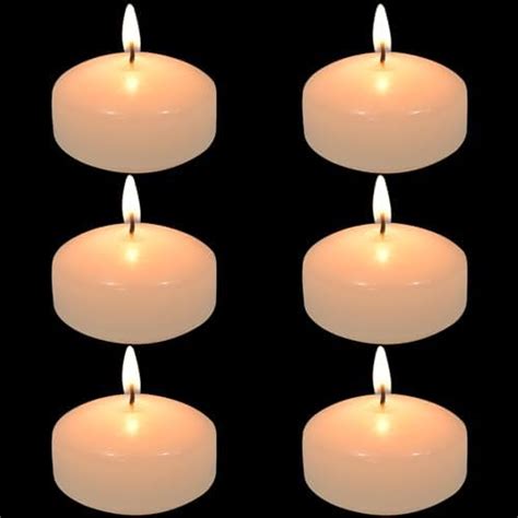 2 Inch Floating Candles 24pack White Dripless Wax Unscented Wax 13 15hours Burning