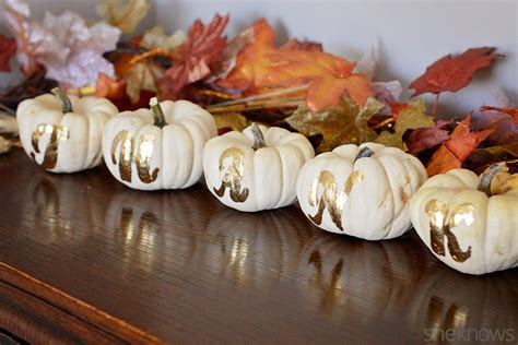 Diy Gilded Pumpkins Make For Simple And Elegant Thanksgiving Decor