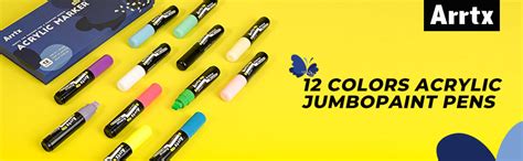 Arrtx 12 Colors Jumbo Acrylic Markers (10mm Broad Tips) – ArrtxArt