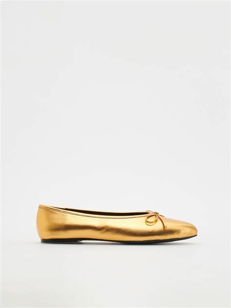 Leather Ballerinas Color Golden RESERVED 413AB GLD