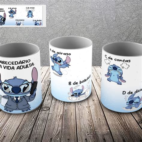 Caneca Lilo E Stitch Porcelana Importada Tipo Aaa Elo7