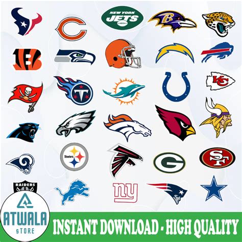 Nfl Logo Svg Bundle Football Logonfl Logo Nfl Teams Svg V Inspire