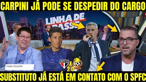 Fim Da Era Carpini Substituto J Est Em Pauta No Spfc Nesta Sexta