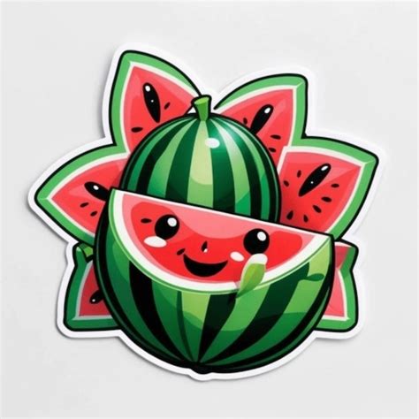 Premium Photo Watermelon Fresh Fruit Sticker