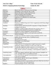 Chapter Vocabulary List Doc Santa Ana College Name Kenia Alvarado