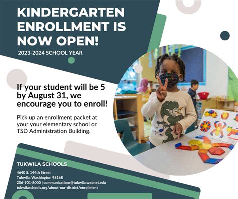 Kindergarten enrollment now open for Tukwila Schools | The Tukwila Blog