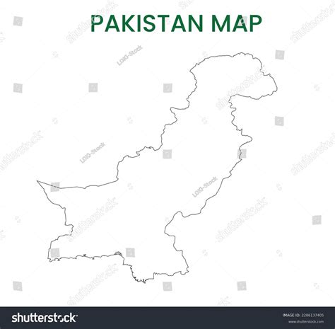 High Detailed Map Pakistan Outline Map Stock Vector (Royalty Free ...