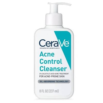 Cerave Acne Face Wash With Salicylic Acid Cleanser With Purifying