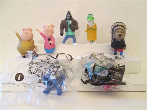 Mcdonalds Sing Complete Set Of 7 Happy Meal Toys Meena Rosita Ash