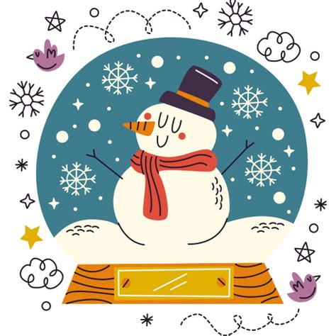 Stickers De Bola De Nieve Stickers De Navidad Gratis