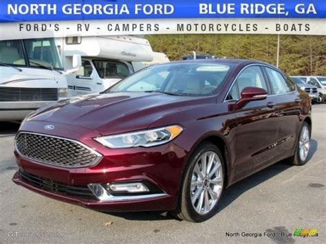 2017 Burgundy Velvet Ford Fusion Titanium AWD 117016255 Photo 10