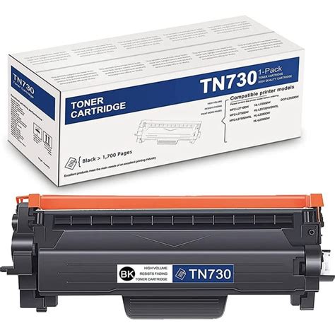 High Yield 1 Pack Black Tn730 Tn 730 Compatible Toner Cartridge Replacement For Dcp L2550dw Mfc