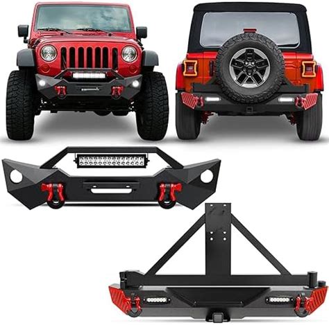 Amazon YZONA Front Rear Bumper With Tire Carrier For 2007 2018