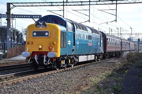 Deltic Royal Scots Grey Works A Northbound Spi Flickr