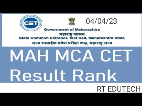 Maharashtra Mah Mca Cet Result Released Date Declared How To