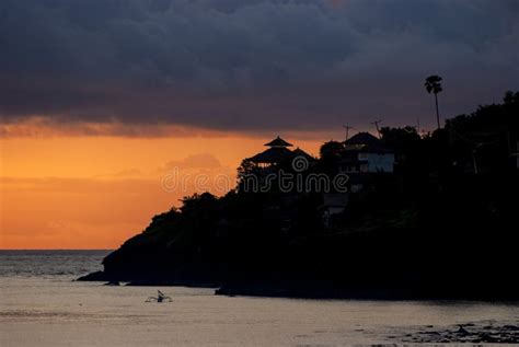 Balinese Fishermen Returning To Shore In Amed Bali Stock Photo