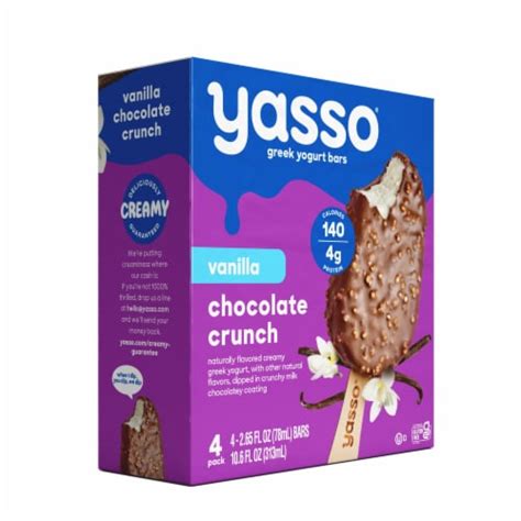 Yasso Vanilla Chocolate Crunch Frozen Greek Yogurt Bars 4 Ct Smiths