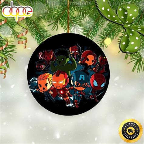 Avengers Logos Superhero Marvel Christmas Tree Ornament – Musicdope80s.com