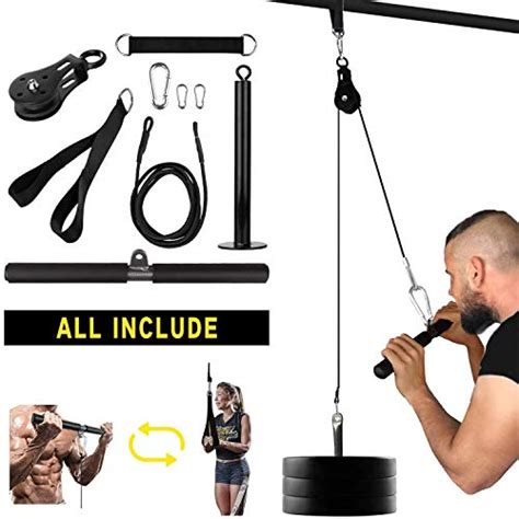 Mikolo Fitness Lat And Lift Pulley System Cable Machine With Upgraded Loading Pin For Triceps