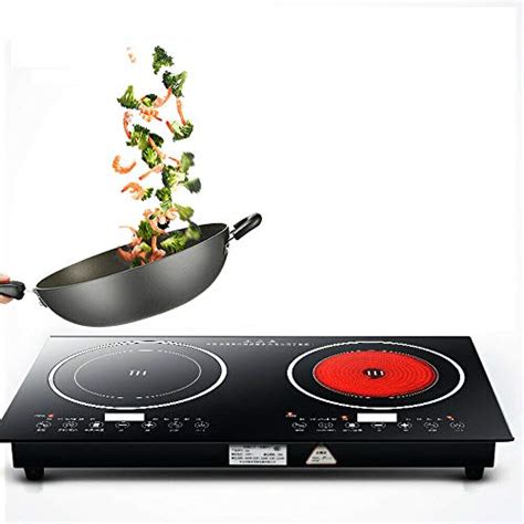 Double Induction Cooktop Portable 110v Electric 2 Digital Dual Countertop Burner Works With