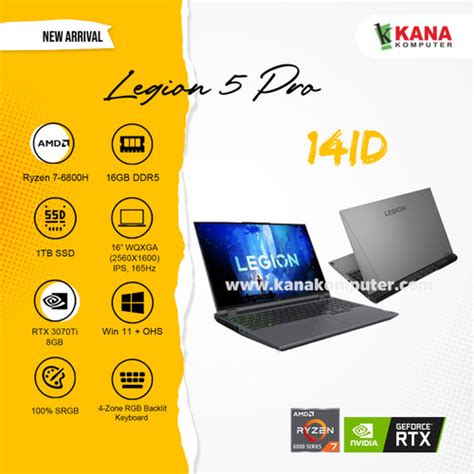 Jual Lenovo Legion 5 Pro 14id Amd Ryzen 7 6800h16gb1tb Ssdrtx3070ti16 Kab Sleman